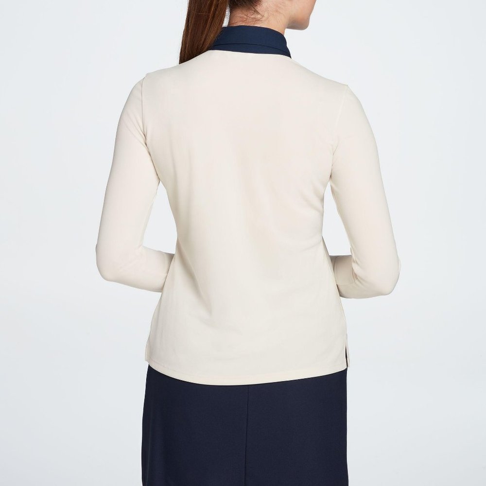New Lady Hagen Women's Pique Long Sleeve Golf Polo - Picture 3 of 4